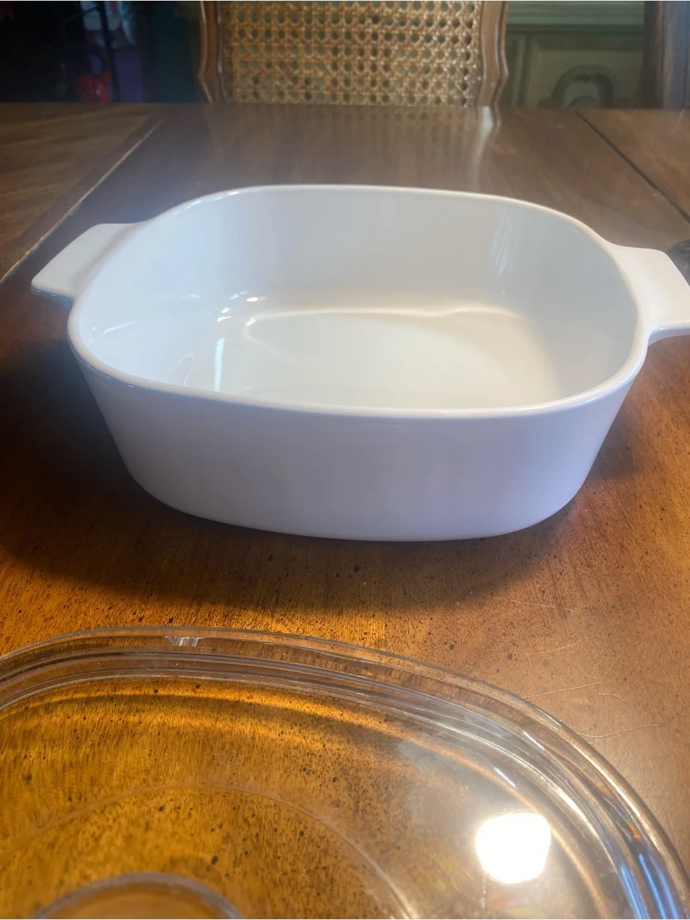 Corningware White Glass 2 Qt Covered Casserole Dish